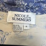 Vintage Nicole Summers‎ Silk equestrian blue toil Button Down Shirt Size 1X Photo 4