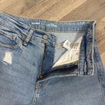 Old Navy High Rise OG Straight Raw Hew Mom Jeans Blue 4 Ankle Distressed Photo 7