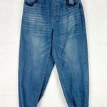 BlankNYC Denim Mom Jogger Jeans Size 27 Balloon Leg Elastic Waist Blue Photo 0