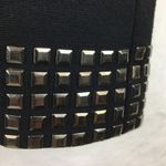 Michael Kors Black & Silver Metal Metallic Hem Above Knee Skirt 8 Photo 3