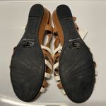 Montego Bay Club  Sandals 9.5 NWT Strappy Brown White Summer 1 Inch Wedge Photo 1