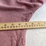 Cato  XL Top Linen Blend Lagenlook Oversized Roll Tab Sleeve V-Neck Boho Resort Photo 8