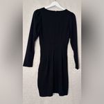 Sarin Mathews Long Sleeve BodyCon VNeck Black Mini Dress Cocktail Small NWT Photo 3
