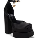 Versace NWOB
159MM Embellished Satin Platform Shoes Heels Photo 4