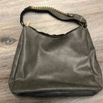 Large Gray Faux Leather Purse Photo 2