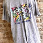 Vintage MTV T Shirt Unisex Large Gray Casette Tapes Classic 80s Music Television Size undefined Photo 0