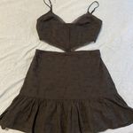 Blue Blush Cut Out Black Lace Dress Photo 2