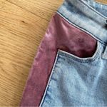 Paige  - Cindy Raw Hem Indigo Velvet Rose High Rise Jeans Ultra Skinny Photo 2