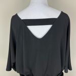 Clara Sun Woo Jumpsuit Womens Medium Black Stretch Waist Short Sleeve Cutout USA Photo 10