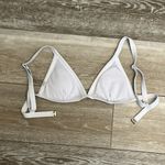 SheIn Swimwear Sz S Adorable Bikini Top Blue & White Rib Knit Photo 4