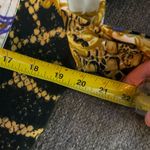 August Silk  Yellow and Black Patterned Blouse w/ Matching Capri Pants | Sz S Photo 6