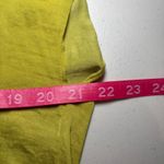 Maison D'Amelie Paris Lime Green Faux Silk Short Sleeve Top L Large Lightweight Photo 5