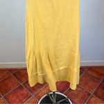 Cut Loose Linen Combo Asymmetrical Tunic Dress Yellow Photo 4