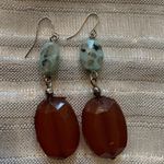 Boho dangling pierced earrings Blue Photo 0