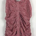 VICI Red White Floral Ruched Stretch Ruffle Sleeveless Mini Dress XL Photo 7