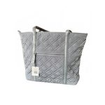 Vera Bradley New  Quilted Tote Bag in Gray Photo 1