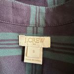 J.Crew Navy Plaid Tuxedo Bib Blouse E5598 Small Preppy Fall Classic Academia Photo 2