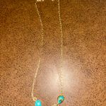 Turquoise & Gold Turnback Pony necklace Blue Photo 3