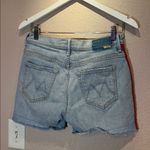 Mother Superior Women’s Denim Cutoffs Shorts Size 27 Thanks Again Racer Stripes Blue Photo 6