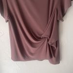 Leith  Women's Size‎ Small Purple Asymmetrical Twisted Career Formal Blouse Photo 2