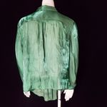 Vince Camuto  Green Iridescent Button Down Long Sleeve Tie Front Shirt (M) Photo 6