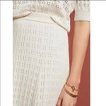 Anthropologie Meadow Rue Cadenza Pointelle Knit Skirt Cream Ivory Size 8 Photo 1