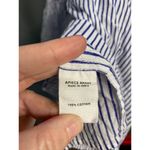 Apiece Apart  Mini Dress Womens Medium 100% Cotton Blue Striped Verder Ruffle B71 Photo 5