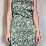 Dress Forum  Green Paisley Silky Mini Dress Size Medium Photo 0