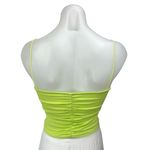 ZARA Women's Green Sleeveless Ruched Square Neck Cami Camisole Crop Tank Top S Photo 1