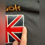 Reebok Vintage 80/90s Reebox UK leather logo flag black t-shirt, size large Photo 5