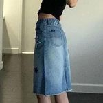 Squeeze Stephen Hardy Vintage 90s Patchwork Denim Pencil Skirt Size 1/2 Photo 1