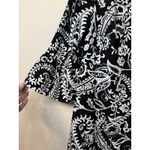 Talbots  Black/White Paisley Bell Sleeve Scoop Neck 3/4‎ Sleeve Dress Sz 8 $139 Photo 7