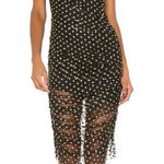 H:ours Shade Dress Polka Dot One Shoulder Photo 0