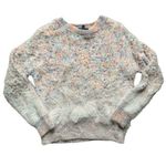 Modcloth White Fluffy Confetti Sweater S Photo 0