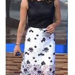 Alice + Olivia Black and White Ophelia Lace Midi Skirt Ginger Zee Size 2 Photo 6