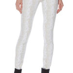 Paige Hoxton Ultra White Snakeskin Print Mid Rise Ankle Skinny Jeans Size 26 Photo 0