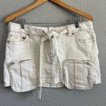 True Religion ‎ Sadie Belted Denim Cargo Mini Skirt Size 29 Photo 3