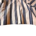 Halogen Linen Blend Izzy Blazer XS Petite Blue White Striped One Button Jacket Photo 9