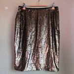 English Factory NWT Rose Gold Bronze Sequin Knee Length Straight Pencil Skirt L Photo 4