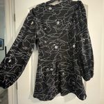 Lulus Chic It Out Black Print Long Sleeve Cutout Mini Dress Photo 3