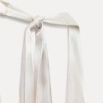 ZARA  maxi dress formal gown pearl satin effect halter evening wedding bodycon Photo 12