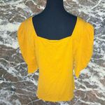 Marc Jacobs Women's sweetheart Top: Marc New York Mustard Blouse Top Size XL Photo 6