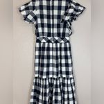 EXPRESS x Ladygang The Great Nightingale Navy Gingham Plaid Maxi Dress size 00 Photo 14