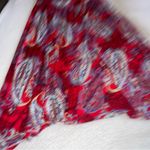 Apt. 9  Skirt Large Red Paisley Midi A-Line Pull On Photo 2