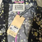 Scotch & Soda NWT Size L Black Yellow Floral Draped Blazer Belted Garden Girl Photo 9