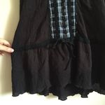 Free People Vintage Black Blue Plaid Flannel Edgy Grunge Halter V Neck Tank Top Photo 3