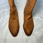 Frye vintage tan western cowboy pull on pointed toe boots women’s shoe size 7.5 Photo 3