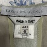 Saks 5th Avenue Saks Fifth Avenue Size 6 Wool and Silk Blend Wide-Leg Pants in Light Sage Green Photo 1