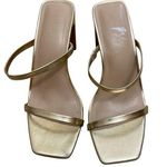 Open toe Strappy gold heels Size 9 Photo 0