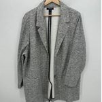 Torrid  Studio Double Knit Boyfriend Blazer Women 3X Gray Collar Button Long Photo 0
